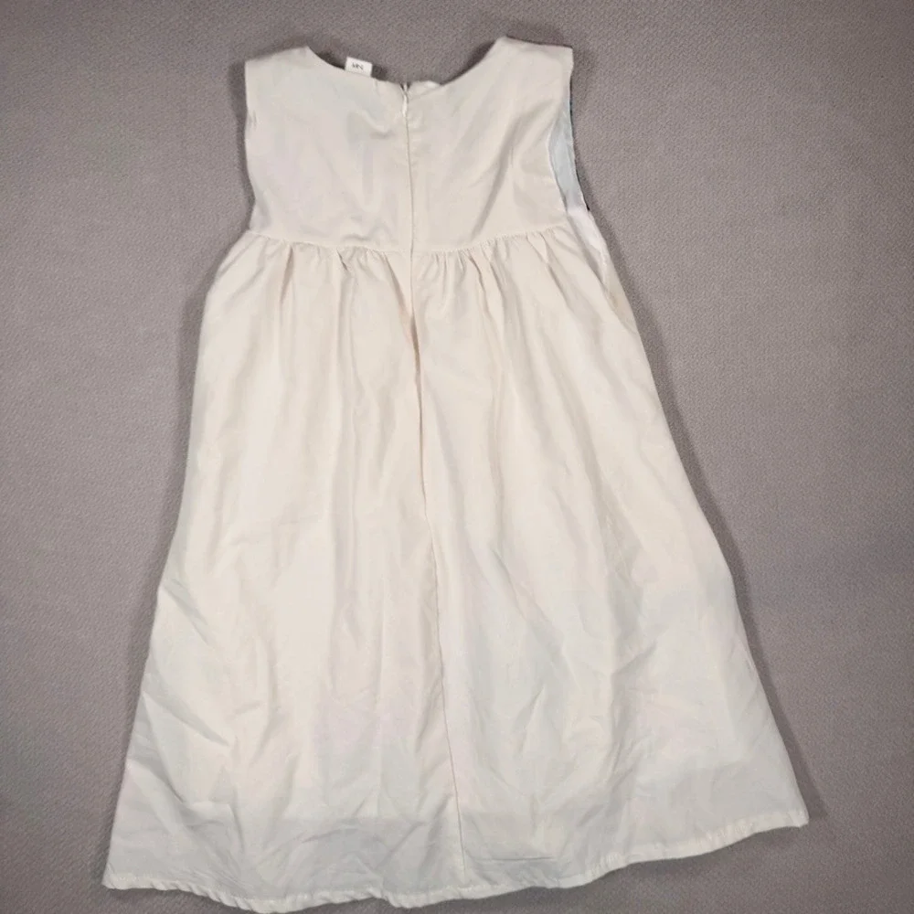 Mini Taylor Pumpkin Floral Embroidered Dress 7-8Y Girls Cream Halloween Fall